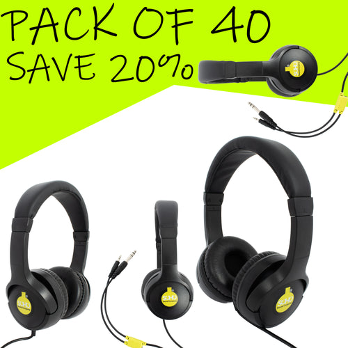 PACK OF 40 - SOHO EDphones With Audio Link (Small and Big Jack plugs)